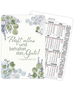 Spielkartenkalender 'Prüft alles und behaltet das Gute!     1. Thessalonicher 5,21'