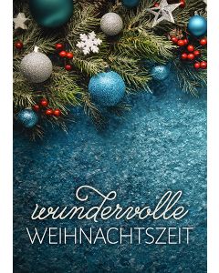 Postkarte 'Wundervolle Weihnachtszeit'