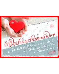 Faltkarte 'Weihnachtswunder' 6 Ex.