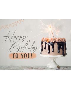 Postkarte 'Happy Birthday to you'  1EX