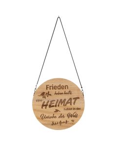 Holz-Wandschmuck 'Frieden haben heißt ...'