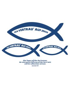 Aufkleber-Set 'Fische - Ich vertrau' 3 Ex.