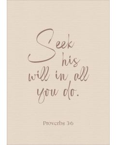 Postkarte 'Seek his will in all you do. Proverbs 3:6' 12 Ex.