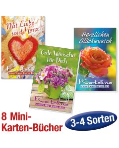 Paket 'Mini-Karten-Bücher Top-Motive' 8 Ex.