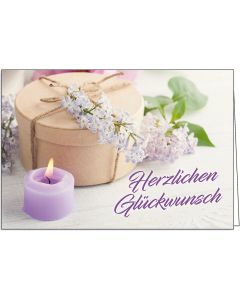 Faltkarte Geburtstag 'Flieder'