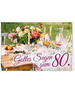 Faltkarte 'Gottes Segen zum 80.'