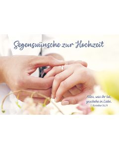 Faltkarte Hochzeit 'Segenswünsche'