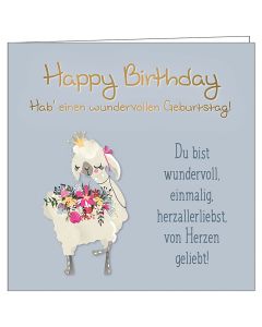 Faltkarte Geburtstag 'Happy Birthday'