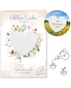 Faltkarte Neutral 'Alles Liebe für dich'