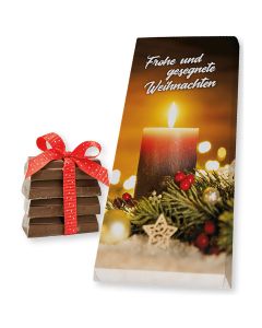 Schokolade Frohe und gesegnete Weihnachten