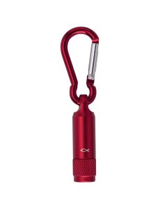 LED-Taschenlampe mit Karabiner, rot 'Ichthys'