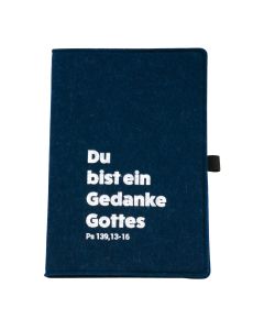 Notizbuch A5 'Du bist ein Gedanke Gottes', blau