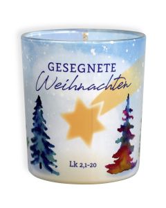 Duftkerzenglas 'Gesegnete Weihnachten'