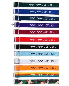 Armband 'WWJD' weiß 1 Ex. (gewebt)