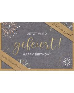 Faltkarte 'Jetzt wird gefeiert! Happy Birthday'