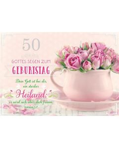 Faltkarte '50 - Gottes Segen zum Geburtstag'