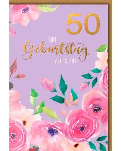 Faltkarte 50. Geburtstag