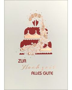 Faltkarte 'Zur Hochzeit alles Gute'