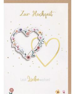 Faltkarte 'Zur Hochzeit - Lasst Liebe wachsen!'