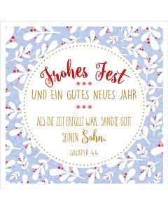 Faltkarte 'Frohes Fest und ein gutes neues Jahr'