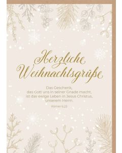 Faltkarte 'Herzliche Weihnachtsgrüße'             1x