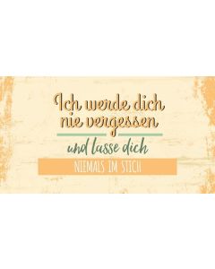 Wandschmuckschild 'Ich werde dich nie'