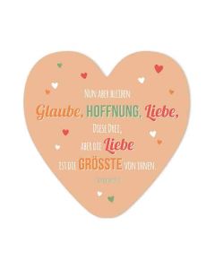 Wanddekoherz 'Glaube, Hoffnung, Liebe'