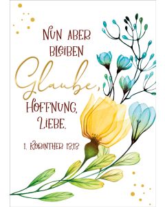 Postkarte 'Nun aber bleiben Glauben, Hoffnung, Liebe' 10 Ex.