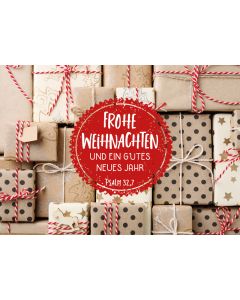 Postkarte 'Frohe Weihnachten und ein gutes neues Jahr'      12 Ex.