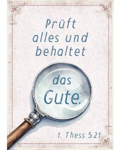 Poster A4 'Prüft alles und behaltet das Gute'