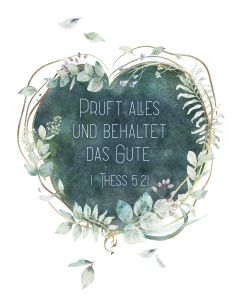 Poster A3 'Prüft alles und behaltet das Gute.'